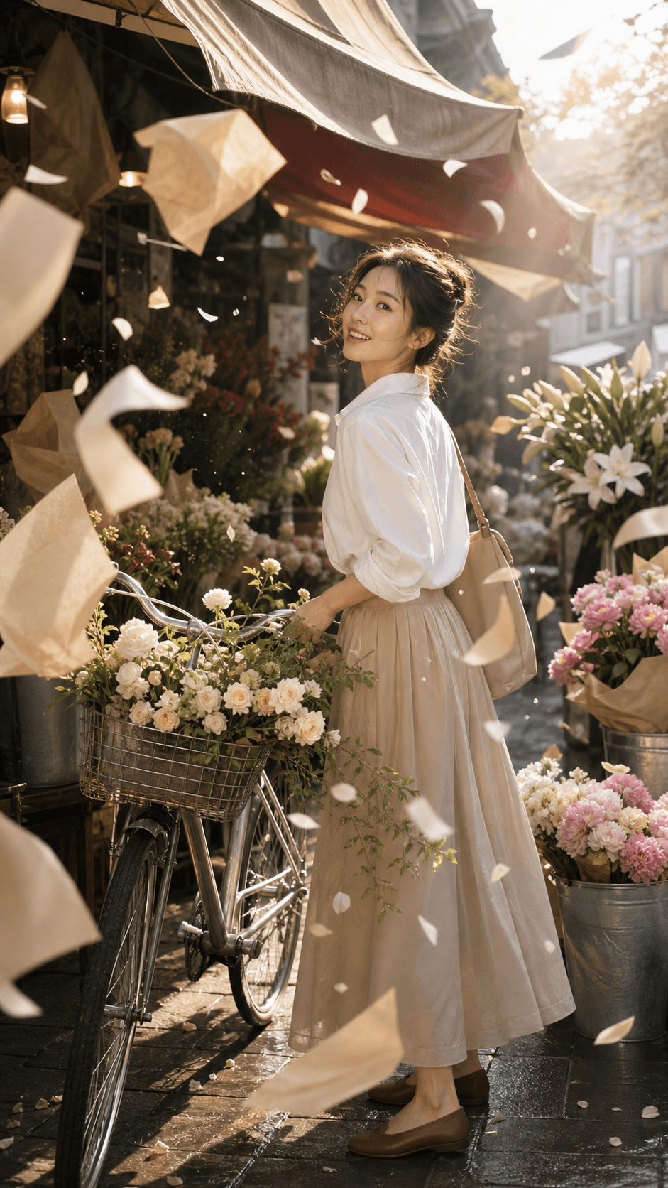 清晨花市回眸