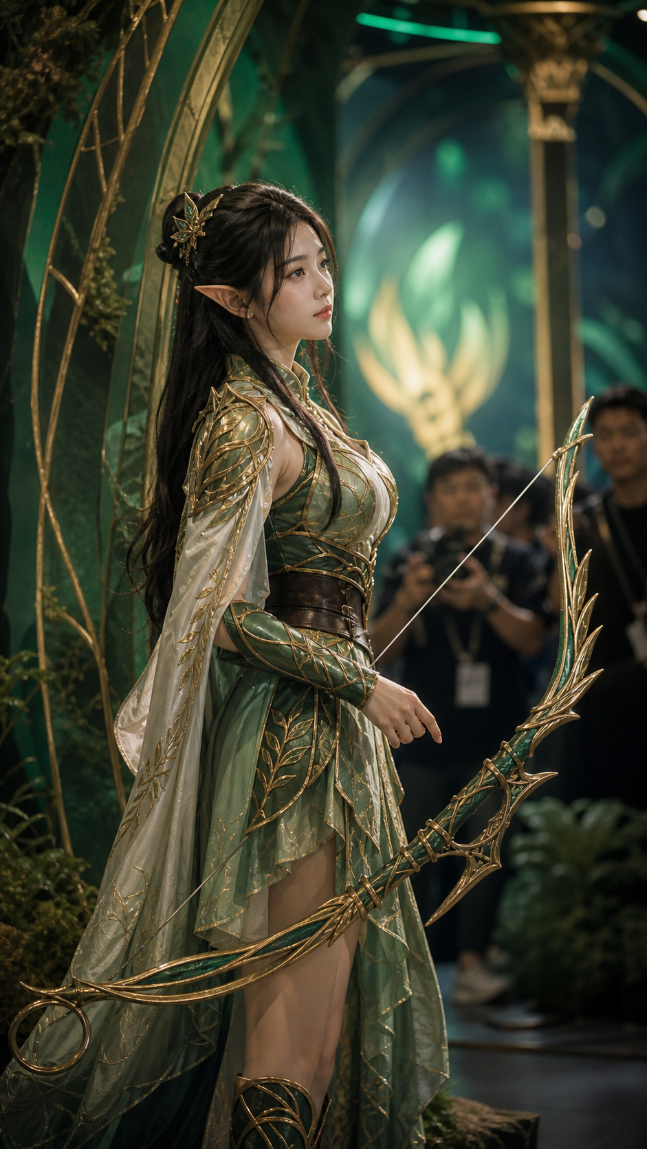 精灵弓手森林展台